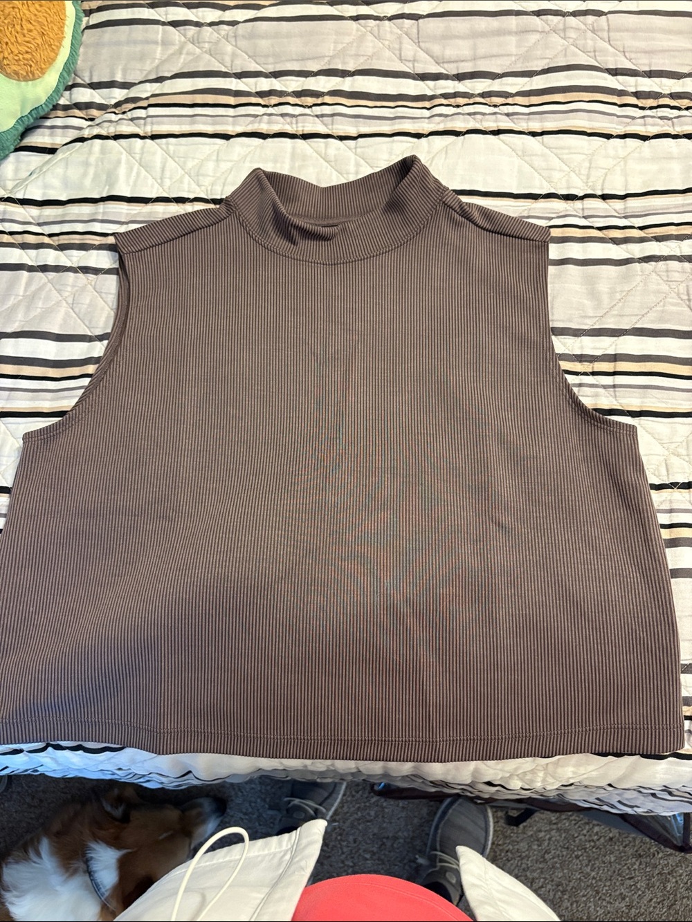 NWOT FLX women’s brown ribbed top size medium.
